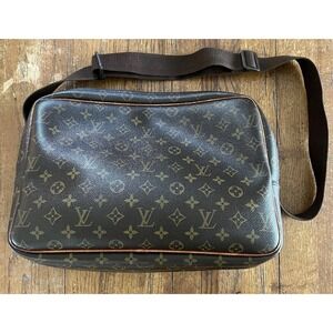 LV Louis Vuitton Lg Reporter Bag Brown Monogram Canvas GM Crossbody Bag SP0011